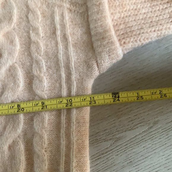 Madewell Plus Cable Havener Pullover Sweater light pink size S Alpaca wool - Picture 14 of 16